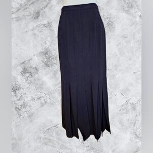 📣Reflections Images of You Navy Lined long Skirt 🆕 😍 Size 4 Open Pleats